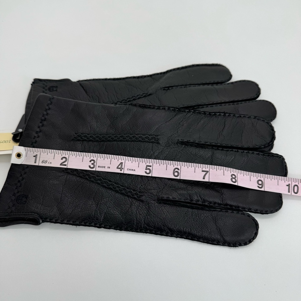 Etienne Aigner Leather Gloves Cashmere Lining Mens XL - Picture 8 of 12